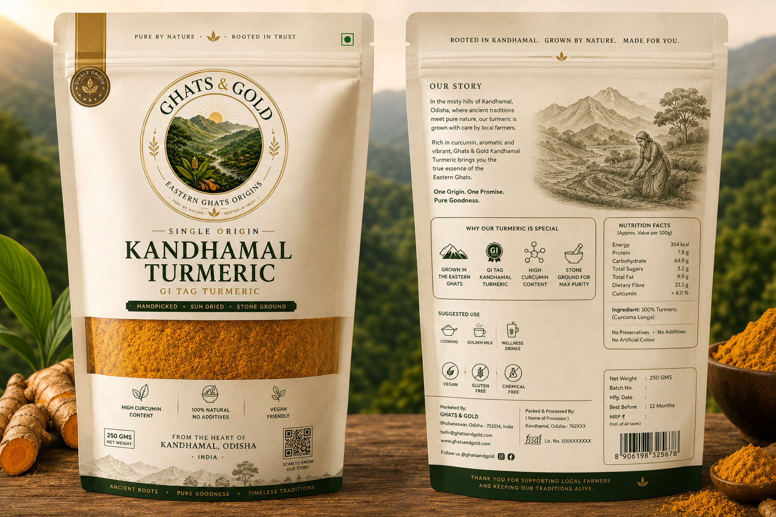 Kandhamal GI Turmeric pouch