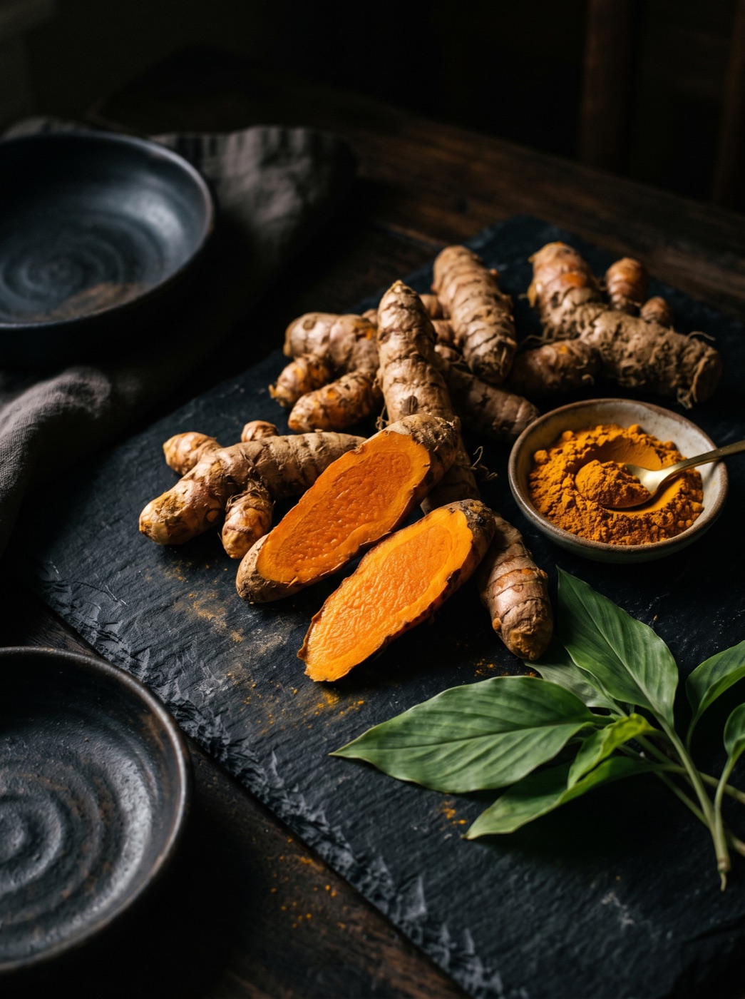 Fresh turmeric roots